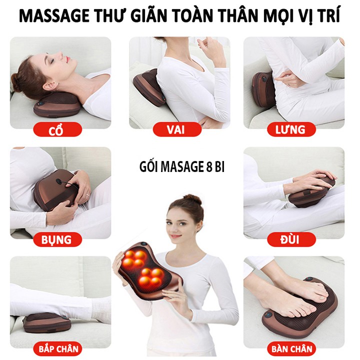 gối massage hồng ngoại